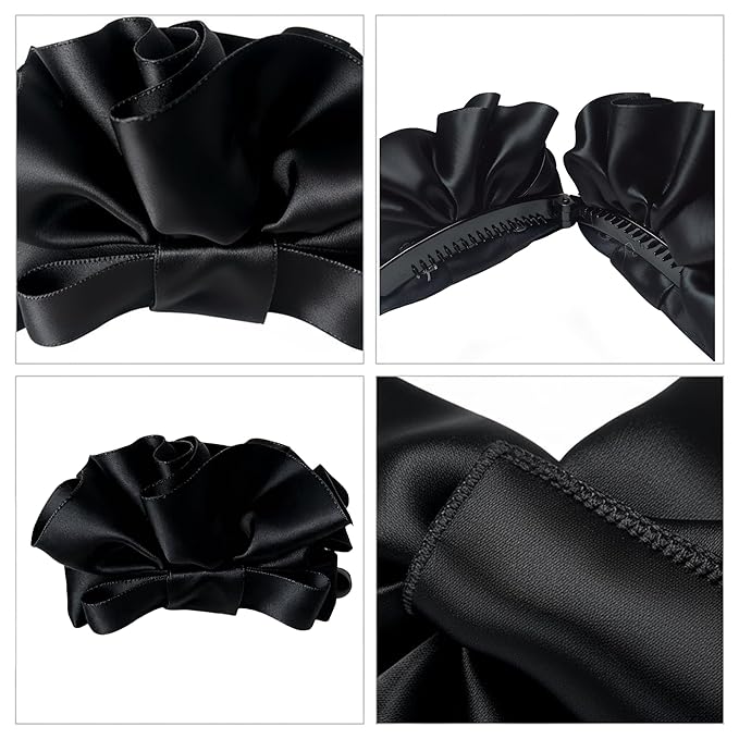 Banana Hair Clip for Women Girl Accessories Flower no Crease Thin Curly Fine Long Claw Clips Decorations Ponytail non Slip Flower Hair Clips