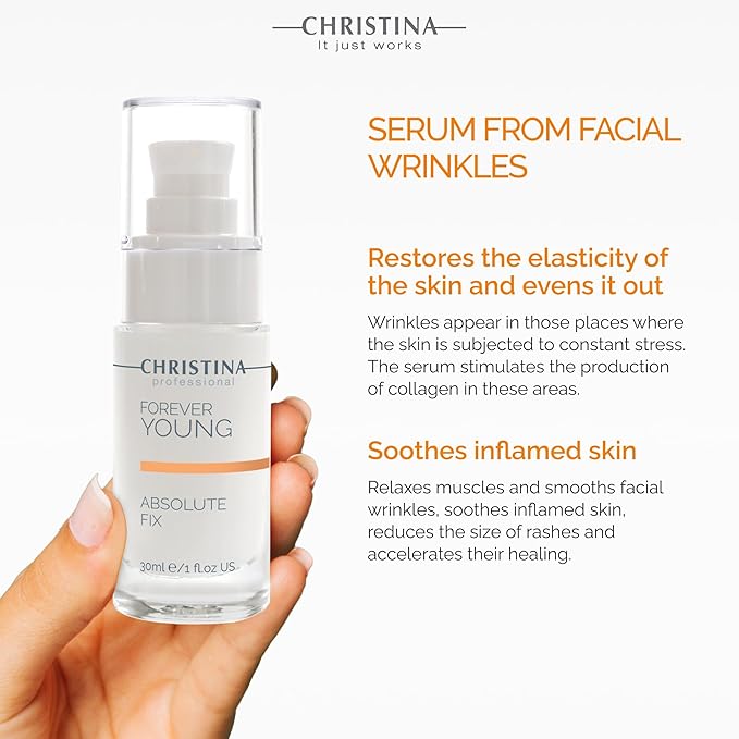 Christina Forever Young Absolute Fix Peptide Serum For Face with Vitamin C | Collagen Boosting, Skin Tightening Effect | Daily Moisturization Face Serum | For Combination, Dry, Normal Skin 30ml