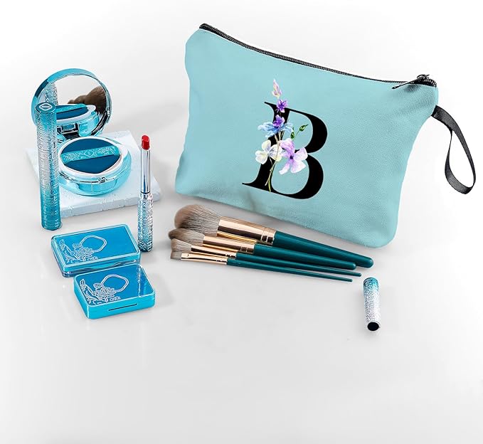 Birthday Inspirational Bridesmaid Proposal Team Small Gifts for Women Mom Aunt Teacher Sister Coworkers Makeup Cosmetic Bag Travel with Mirror Mothers Day Christmas Graduation B