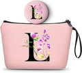 Happy Birthday Friendship Bridesmaid Team Gifts for Employees Women Mom Aunt Daughter Teenage Girl Personalized Make up Cosmetic Bag Travel with Mirror Mothers Day Christmas Graduation L
