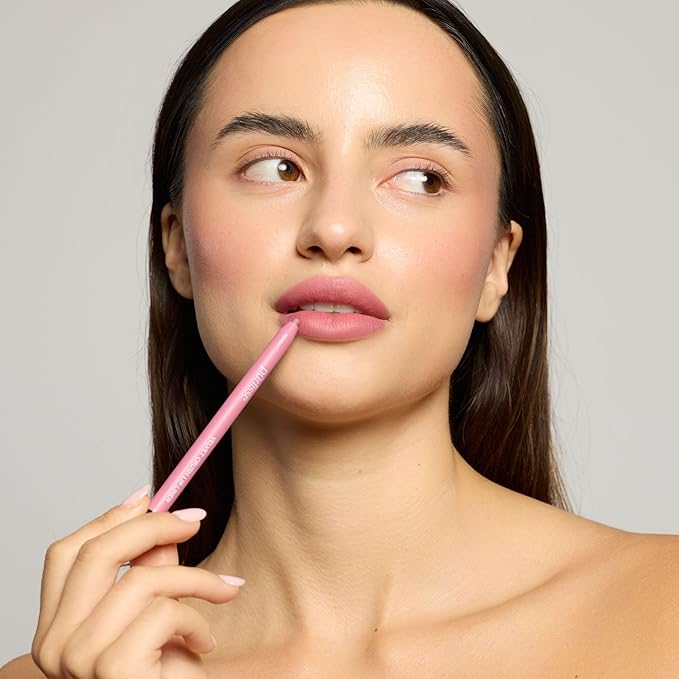 pūrlisse Velvet Crush Long Lasting Creamy Lip Liner Pencil - Matte Smudge-Proof Lip Pencil - Enriched with Bakuchiol, Macadamia Seed Oil & Shea Butter to Soften & Smooth - Mauve Berry (0.02 oz)