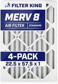 Filter King 22.5x57.5x1 Air Filter | 4-PACK | MERV 8 HVAC Pleated A/C Furnace by FilterKing