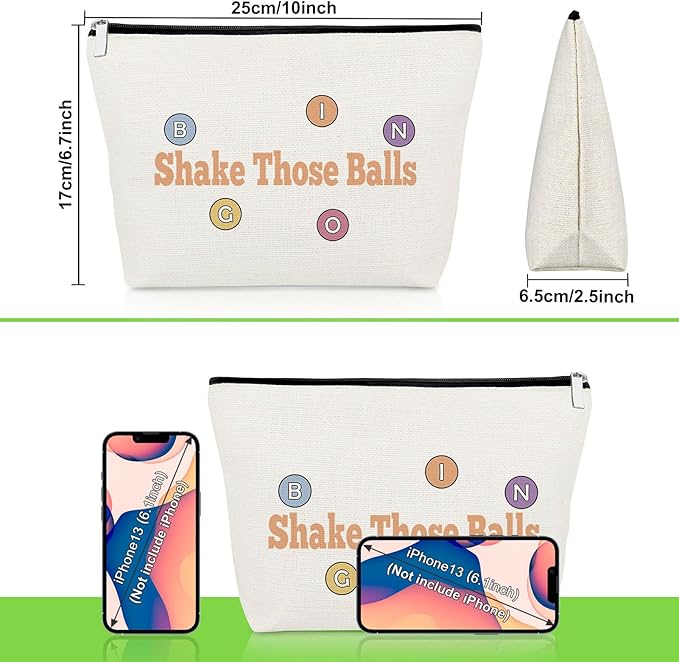 Bingo Gifts Bingo Lover Makeup Bag Gambler Gift Gambling Player Cosmetic Bag for Her Woman Sister Best Friend Funny Gambling Presents Friendship Travel Cosmetic Pouch Christmas Birthday Presents