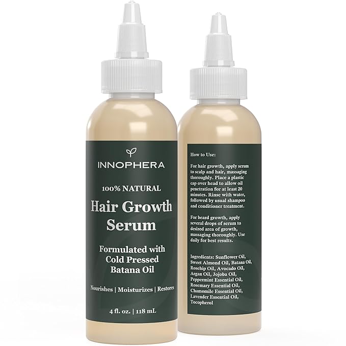 Batana Oil Hair Growth & Scalp Serum ‒ With Jojoba, Argan, Rosemary & Lavender Oils ‒ Natural Vegan Thickening, Moisturizing & Strengthening Serum ‒ 4 fl. oz.