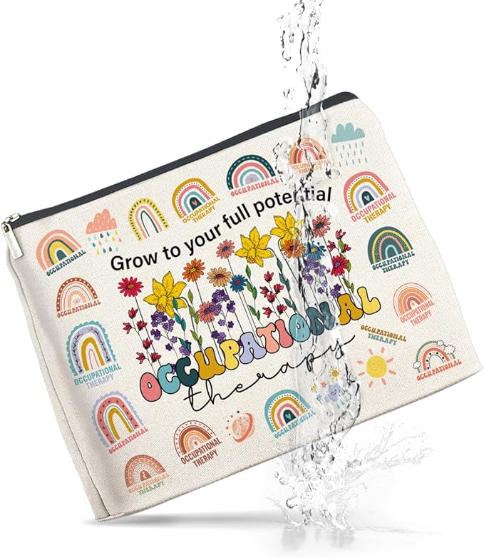 Occupational Therapy Gifts Makeup Bag Occupational Therapist Gifts OT Grow to Your Full Potential Zipper Makeup Pouch