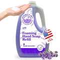 Lavender Hand Soap Refills Foam, 64oz Liquid Hand Soap Foam Refill in Recycled Bottle, Natural Handwash Refill with Essential Oils, Biodegradable & Moisturizing