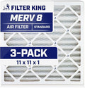 Filter King 11x11x1 Air Filter | 3-PACK | MERV 8 HVAC Pleated A/C Furnace by FilterKing