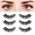 Eyelashes Natural Look False Lashes - Bepholan Fake Eyelashes 5D Super Fluffy False Eyelashes Clear Band Wispy Lashes 3-Pack Faux Mink Lashes(XMZ92)