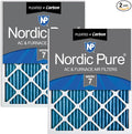 Nordic Pure 18x24x1 Pleated Air Filters MERV 7 Plus Carbon 2 Pack by NordicPure