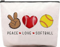 Softball Cosmetic Bag for Women, Birthday Gifts for Softball Lovers, Coach & Team