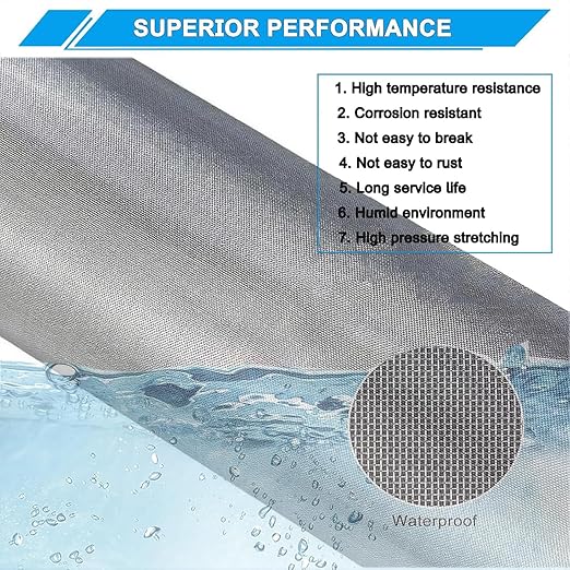 Stainless Steel Mesh Screen 8Mesh 304, 15.7" x 47.2" Metal Mesh Screen - Image 5