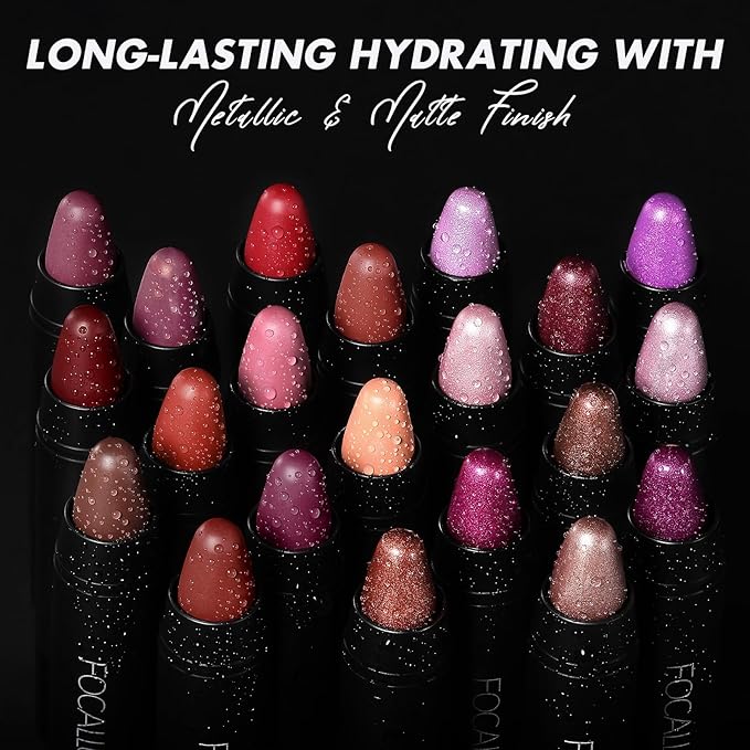 FOCALLURE Ultra Chic Lipstick,Rich Vitamin E Lip Crayon,Lightweight Color without Drying or Fading,Long Lasting Waterproof Lips Makeup,STIZZA