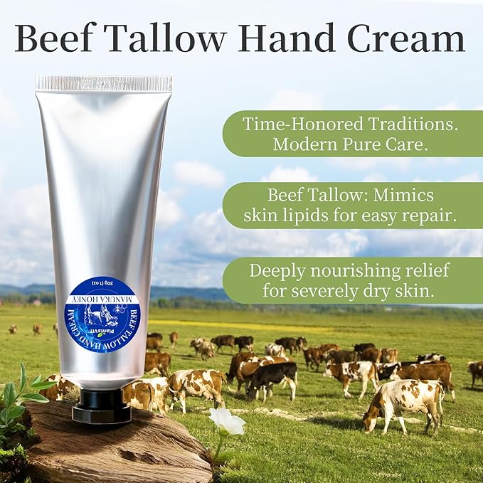Pampering Gift for Women - Self Care Christmas Gifts Set, 5 Travel Size Essentials, Moroccan Argan Oil, Beef Tallow, Avocado Oil, Shea Butter, Bath Salt, Hair & Hand Repair, Foot Cream