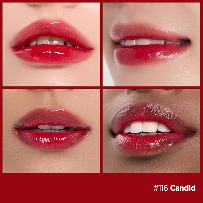 Laka Fruity Glam Tint, Glowing Lip Stain with Wide Color Spectrum, Hydrating & Lightweight Texture, Long-Lasting Bold Stain, Non-Sticky, Vegan, K-Beauty (#116 Candid, 4.5g/0.15oz)