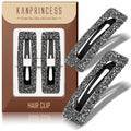 Rhinestone and Crystal Hair Clips 2-Pack, Sparkly Barrettes & Elegant Bling Accessories for Women & Girls(Set10)