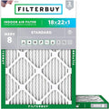 Filterbuy 18x22x1 Air Filter MERV 8 Essential Dust & Allergy Defense, by Filterbuy