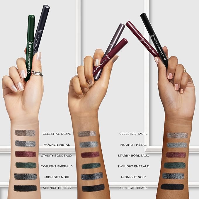 L'Oreal Paris Makeup Le Shadow Stick Eyeshadow, Blendable, Smudge-Resistant, Smokey Cream Eyeshadow, 125 Starry Bordeaux