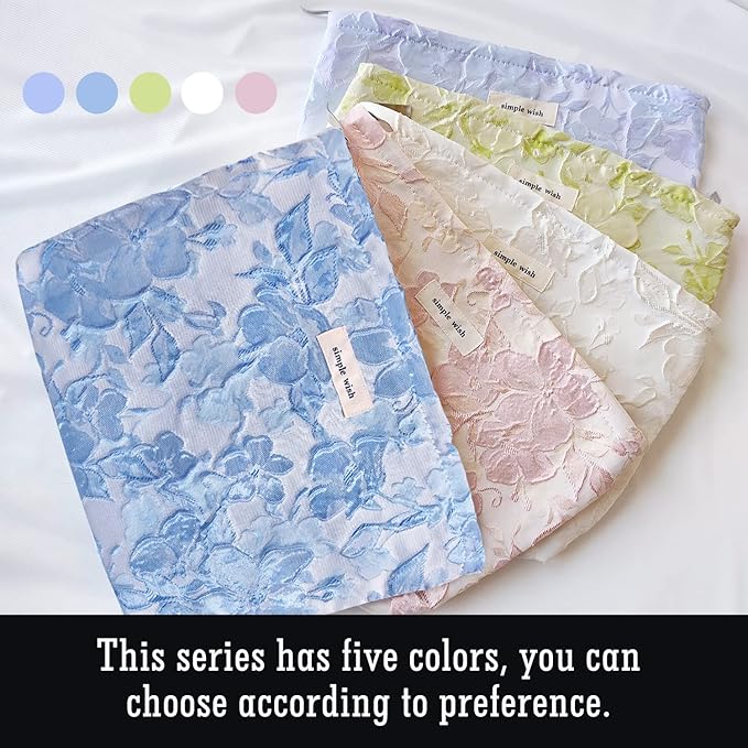 STARDW Aesthetic Floral Makeup Bag Cute Small Cosmetic Bags for Women Girls, Travel Toiletry Bag Large Capacity Zipper Makeup Pouch, Purse Organizer Pouches
