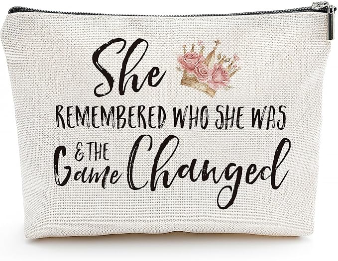 Generic Inspirational Gifts for Women & Girls, Positive Affirmation Makeup Bag, Multicolour, Cosmetic Case, Toiletry Bag, Travel Use