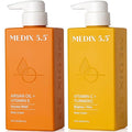 MEDIX Vitamin C Cream + Anti Aging Argan Oil Cream 2PC Skin Care Bundle | Moisturizer Body Cream & Face Lotion | Brightening Body Lotion For Women, Uneven Skin Tone, Wrinkles, & Sun Damaged Skin, 2PC