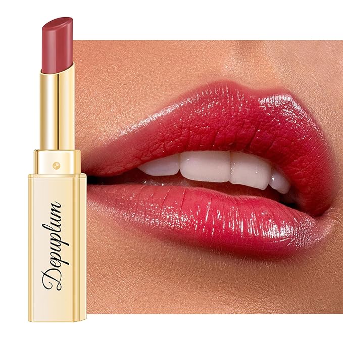 Red Lipstick for Women Hydrate Glossy Lipstick Moisture Lip Gloss Sheer-Medium Coverage Shine Tinted Lip Balm for Dry Lips (DM98 Cherry Plum)
