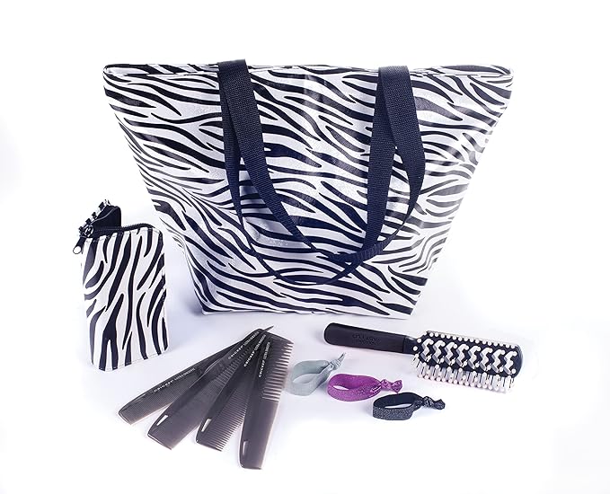 Cricket Centrix Roc-It Dog R 575 5.75” Serengeti Kit, 5.75” Haircutting Shears, Ultra Smooth Cutting Combs (4), Static Free Fast Flo Vent Brush, Soft Hair Bands, Shear Case and Tote, ($200 Value)