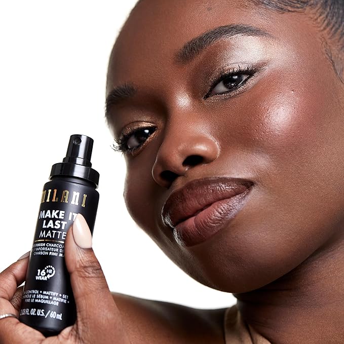 Milani Setting Spray + Primer, Make It Last Matte- Oil Absorbing Charcoal Formula to Control Shine, Matte Finish Setting Spray for Makeup and Primer for Oily Skin, Prime +Correct + Set, 2.03 Fl. Oz