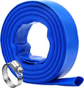 DAVCO 2" x 25 ft Pool Backwash Hose, Heavy Duty Reinforced Blue PVC Lay Flat by DAVCO