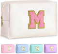 TOPEAST Travel Makeup Bag for Women, Cosmetic Bag Travel Toiletry Bag Birthday Travel Gifts for Women (Pearly White M)