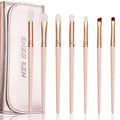 Natural Goat Hair Eye Shadow Brush Set Professional, Blending Eyeshadow Brush Set with Case, Small Nose Contour Brushes, Natural Hair Eyeshadow Brushes, Eye Brush, Eyeshadow Blending Brush.