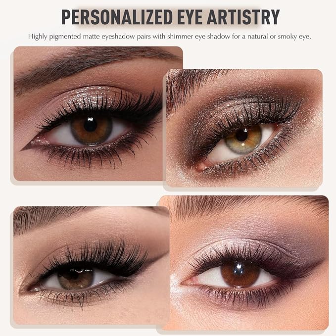 Eyeshadow Stick, Caramel Matte Cream Eyeshadow Long-Lasting Crease-Proof Neutral Eye Shadow Eyeliner Pencil High Pigmented Highlighter Makeup Crayon with Blending Brush & Built-in Sharpener