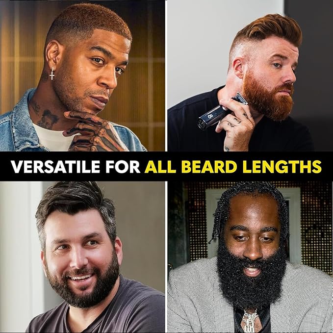 The Beard Club Professional T-Blade Beard Trimmer for Men LT - Barber Electric Shaver, Mustache & Hair Clippers for Men Zero Gapped Cordless Buzzer Hair Trimmer & T Liner - Edger Line Up Grooming Kit