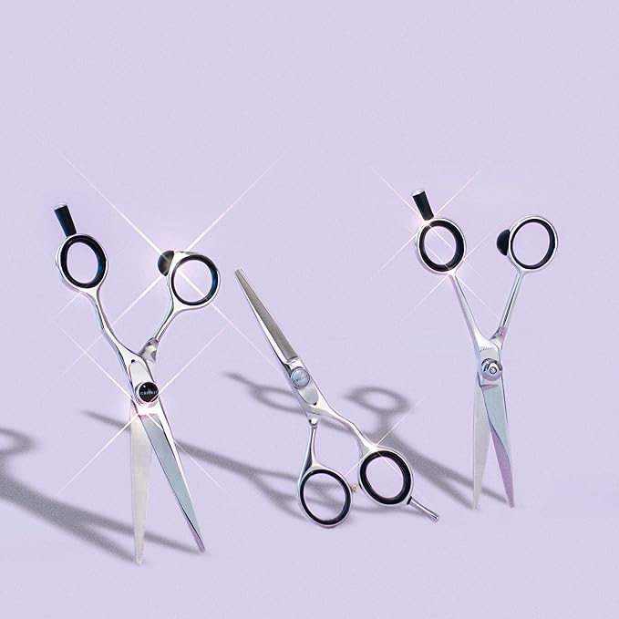 Cricket S3 Premium Series 500 Professional Hair Cutting Shears - High-Performance Swedish Steel, Convex Edge Blades, Adjustable Tension Knob - Durable, Precision Styling Scissors – 5 Inch