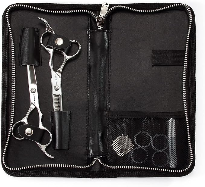 Cricket Shear Advantage Duo Professional Stylist 5.75" & 32T Stainless Steel Hair Cutting Scissors and Hair Thinning Shears Set, Value Set with Case and Accessories