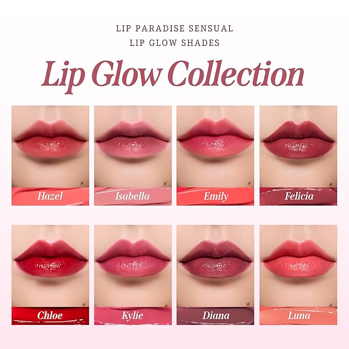 DEARDAHLIA Lip Paradise Sensual Lip Glow (Emily) - Weightless Hydrating Vegan Lipstick with Glossy Finish, Natural Radiant Glow & Shea Butter Nourishment. 0.11 oz