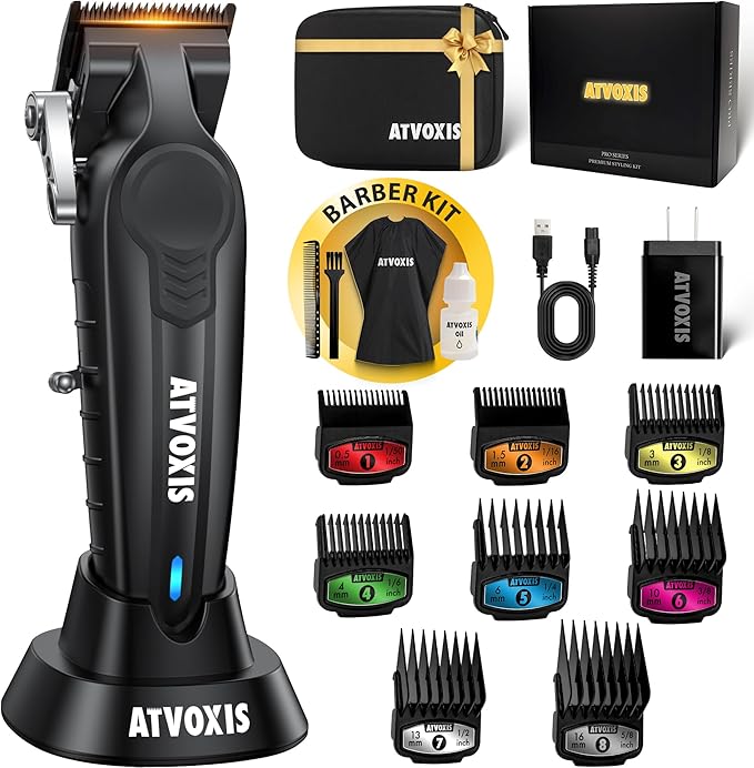 Hair Clippers for Men Professional, Cordless Barber Clippers for Hair Cutting, Maquina para Cortar Pelo De Hombre