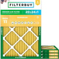 Filterbuy 20x24x1 Air Filter MERV 11 Superior Pet & Allergy Defense, by Filterbuy