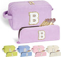 YOOLIFE Initial Travel Makeup Bag Cosmetic Bag - Teen Girl Gifts Trendy Stuff Friend Birthday Gifts for Women Teen Girl Kids