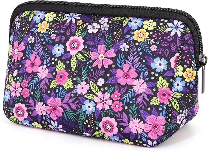 Cosmetic Bag Waterproof Neoprene Zipper Pouch Travel Portable Toiletry Makeup Bags Organizer Case for Women and Girls