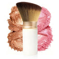 Makeup Brush Retractable Kabuki Brush for Liquid, Powder, Cream, Foundation, Powder Blush, Bronzer, and Flawless Face - White, Travel Size