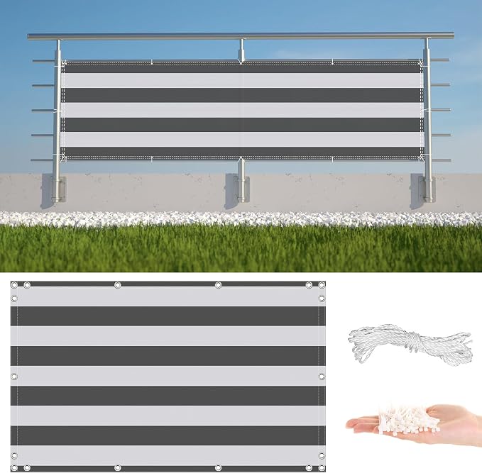 Privacy Screen 8.2' x 59' UV Protection Weather-Resistant Outdoor Privacy by AYLFBFU