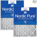 Nordic Pure 16x24x4 Pleated MERV 12 Air Filters 2 Pack by NordicPure