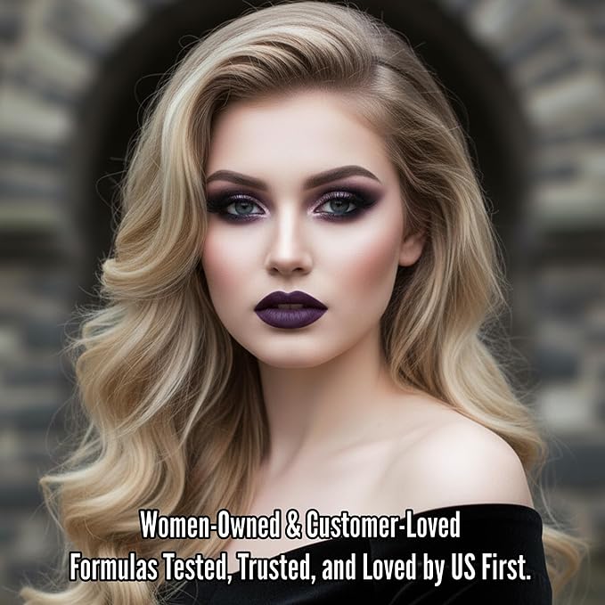 Mynena Deep Eggplant Long Lasting Lipstick for Women Waterproof & Transfer-Proof | Hydrating with Shea Butter | Bold Pigment Matte Color Lip Stain | Talc-Free & Vegan Product that Performs | Mia
