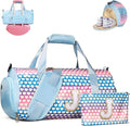 Gift for Teenager, Girls Travel Duffel Bag, Kids Initial Overnight Bags with Shoe Compartment, Initial Duffle Bag with Makeup Pouch, 10 Year Old Girl Birthday Gifts (Letter J)