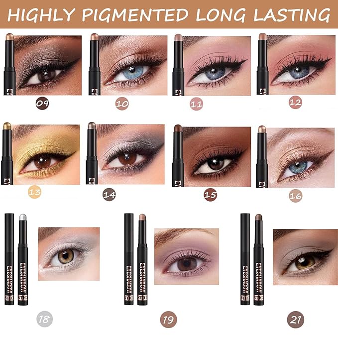 Rose Pink Matte Eyeshadow Pencil Cream Eyeshadow Stick, High Pigmented Long Lasting Waterproof Eye Shadow Pencil Makeup, Hypoallergenic eyeshadow Highlighter Stick Eye Liner (11#)