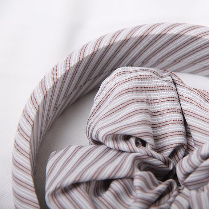 Headband and Scrunchie Set for Women 2Pack Hair Ties for Girls Elastics Bands Ponytail Holder Hair Accessories Grey Stripe