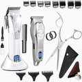 Fagaci Professional Hair Clippers, Hair Scissors & Hair Trimmer Extremely Sharp, Hair Shears, Turbo Power Cordless Hair Clippers & Hair Trimmer Set