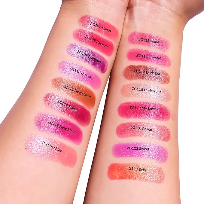 Red Lipstick Moisturizing for Women Shimmer Tinted Lip Balm Hydrate Nourish Raspberry Lip Gloss Vegan& Cruelty Free Lip Makeup, ZG108 Passion
