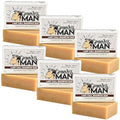 Grown Ass Man Co. - Solid Shampoo Bar Rich Lather 3 in 1: Hair, Beard & Body Wash - Plastic Free & Eco-Friendly, Natural & Organic Clean for All Hair Types, 4oz Bar (Last Call, 6-Pack)