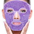ZNÖCUETÖD Face Eye Mask Ice Pack for Reducing Puffiness, Bags Under Eyes, Puffy Dark Circles, Migraine,Hot/Cold Pack with Soft Plush Backing (Purple #22)